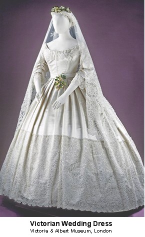 Victorian wedding dress from Victoria and Albert Museum London