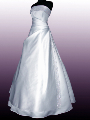 elegant silk wedding dress