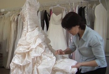 Each wedding dress cleaned is carefully inspected upon arrival and a custom treatment plan prepared for it