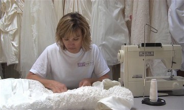 Our expert seamstresses can repair wedding day damage so your dress is as good as new.