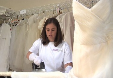 Your wedding gown will be hand pressed for the best finish.
