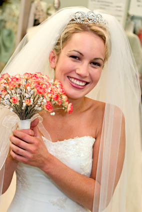 beautiful white wedding gown hooded