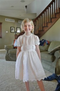 After Restoration Communion Dress