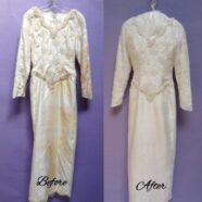 Silk Shantung Wedding Gown Restoration and Preservation