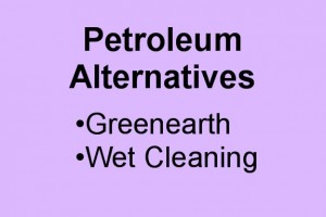 Greenearth and wetcleaning are excellent alternatives to petroleum solvent for cleaning wedding gowns