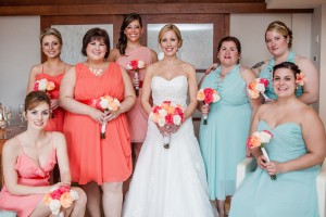 Rose was accompanied by 34 guests, including her bridesmaids.