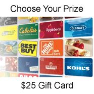 Natalie Wins $25 Gift Card Facebook Prize