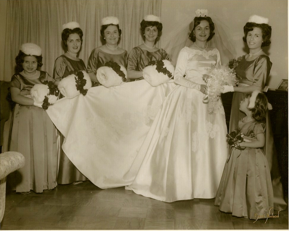 Darleen wore her wedding dress on her special day, in February 1964.
