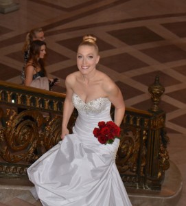 Chri Holmgren on her wedding day