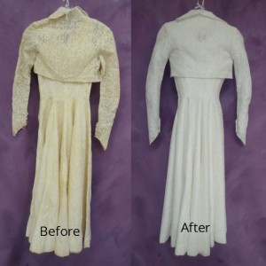 Cardinale wedding dress restoration back of gown