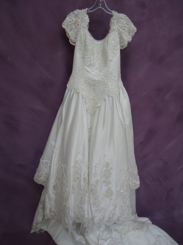 Before wedding dress restoration