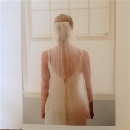 Catie's bridal veil. Karen wore heirloom veil that did not survive until 2015. Be sure your heirloom garments receive expert care and archival preservation.