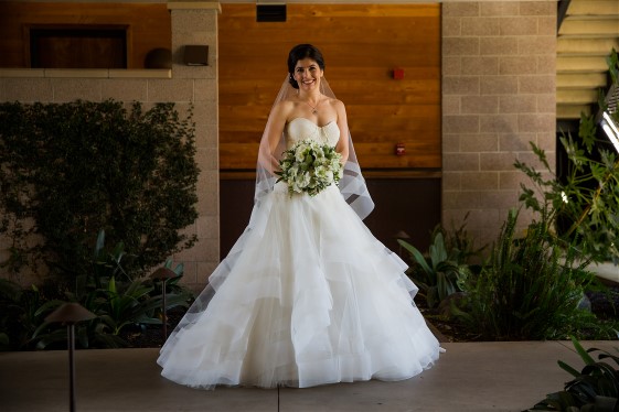 Claire W. glows in this Fabrizia by Rivini. Wedding dress preservation will keep it beautiful for years.