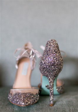 Gen's bridal shoes sparkle also. HGP can clean shoes along with expert wedding dress cleaning.