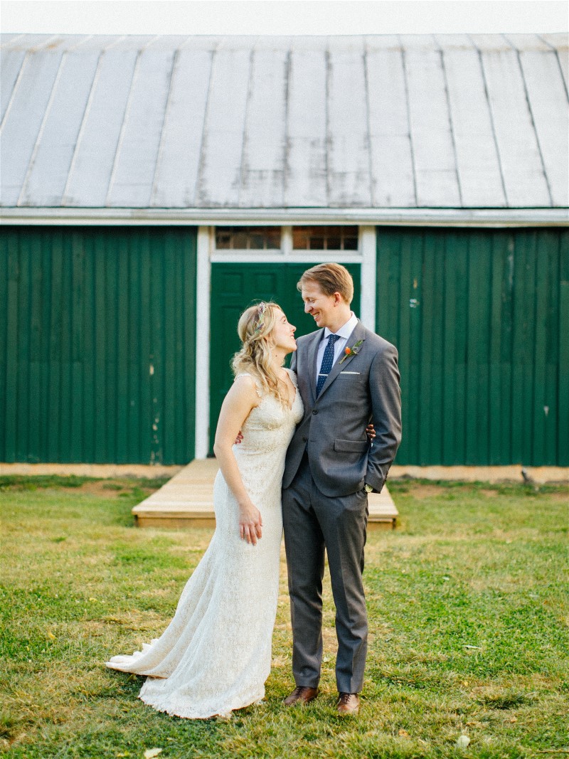 Sarah and Matt on their wedding day.