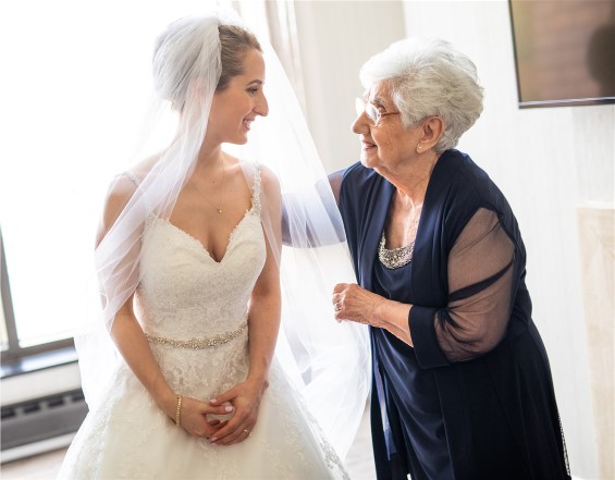 Meredith and grandmother on her wedding day.