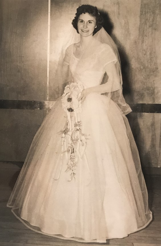 Irene on her wedding day.  