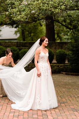 Another glance at Laura's gown and veil