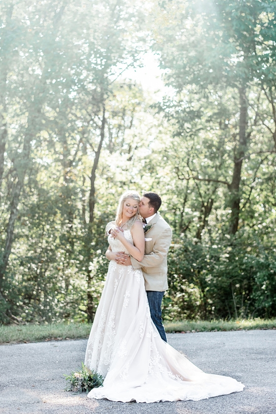 Megan and Jacob S. on their wedding day at Aerie's Resort and Winery in Grafton, IL.