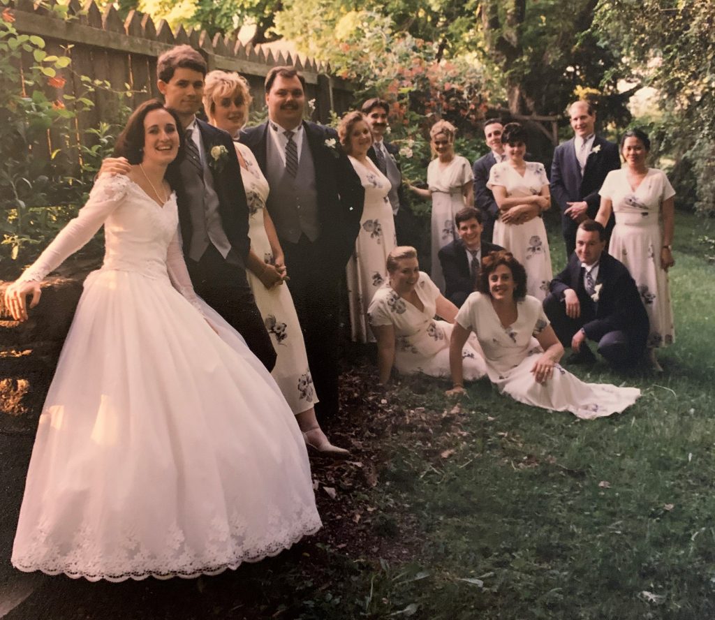 Noreen in her lovely gown in 1995