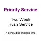 Two week rush service available for additional charge