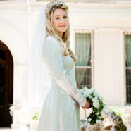 A Wedding Dress is Featured for a Vintage Clothing Company