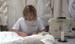 Expert Repairs are available for our wedding dress cleaning and preservation services