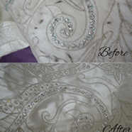 An Embroidered Wedding Dress Cleaning