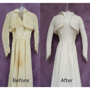 Cardinale wedding dress restoration front of gown