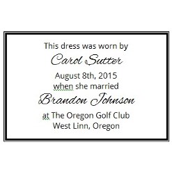 Personalized label for your preservation bag or box