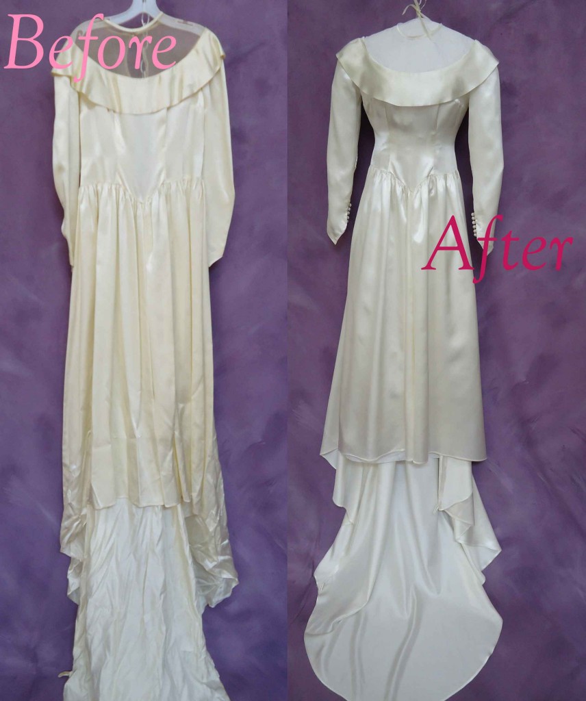  Wedding  Dress  Restoration  with Buttons Heritage Garment