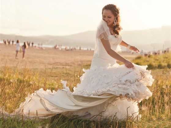 Synthetic wedding gowns save money on wedding dress preservation this month