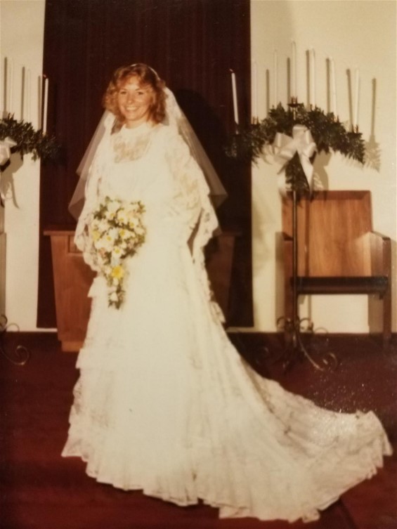 Kathleen on her wedding day.