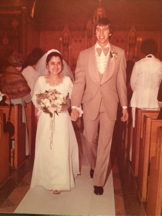 Meredith's mother and father on their wedding day.