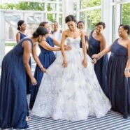 Loren’s Something Blue is her Wedding Dress