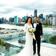 Brittany’s Rooftop Wedding and Gorgeous Lace Gown